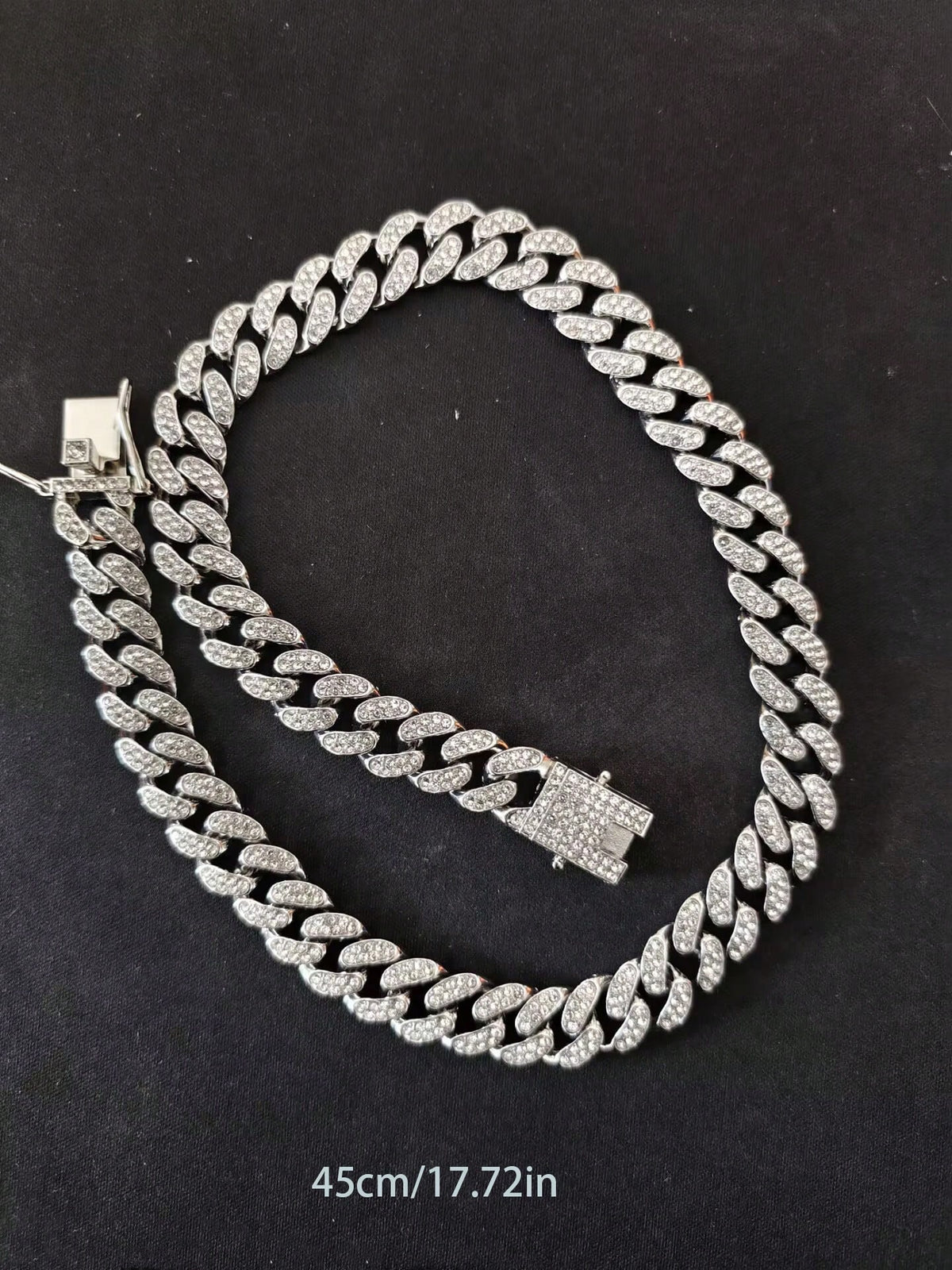 High Quality Geometric Cuban Link Necklace, Bling Hiphop Style Jewelry Gift