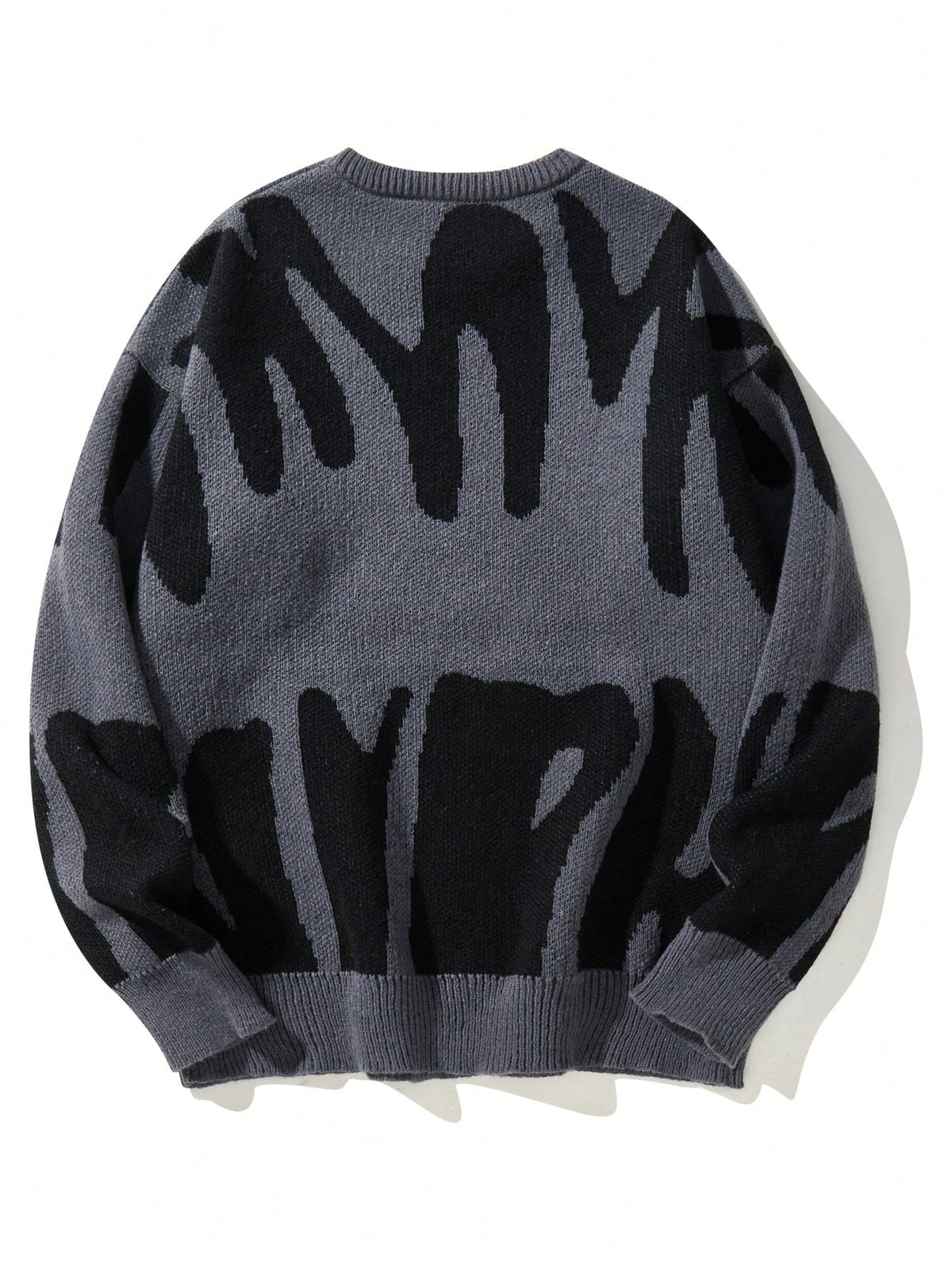 Manfinity Hypemode Men Graphic Pattern Sweater , Fall Winter, Long Sleeve Top