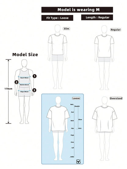 HIMLAND Men'S Casual Fish Graphic Print Loose Drop Shoulder Crew Neck Short Sleeve T-Shirt, White Funny Oversized Beach Tee, Summer Vacation Gifts, Football