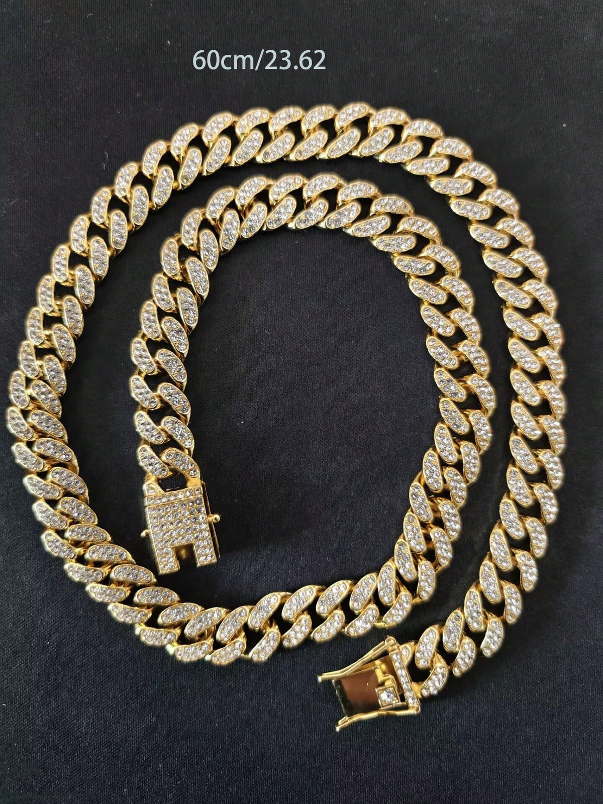 High Quality Geometric Cuban Link Necklace, Bling Hiphop Style Jewelry Gift