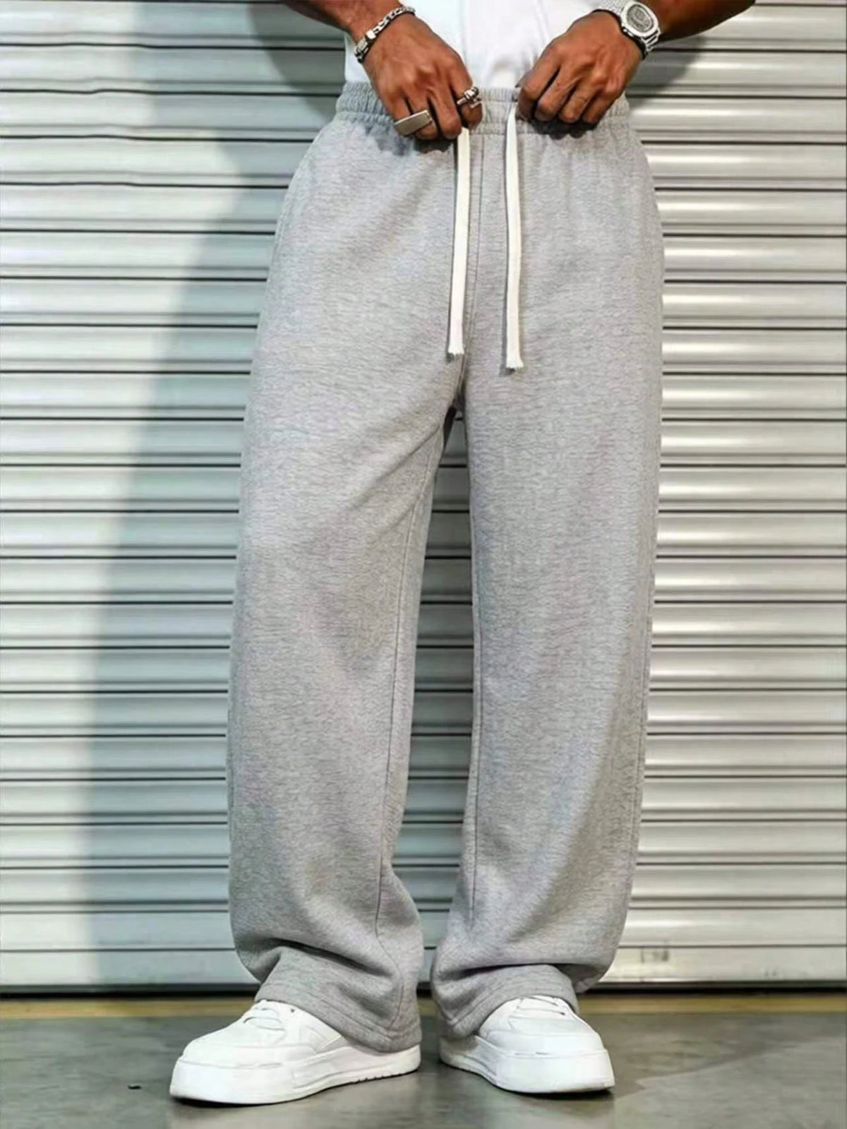 Father'S Day Gift Men'S Solid Color Minimalist Versatile Knit Pants, Suitable for Sports and Casual Wear, Fashionable and Versatile Fall