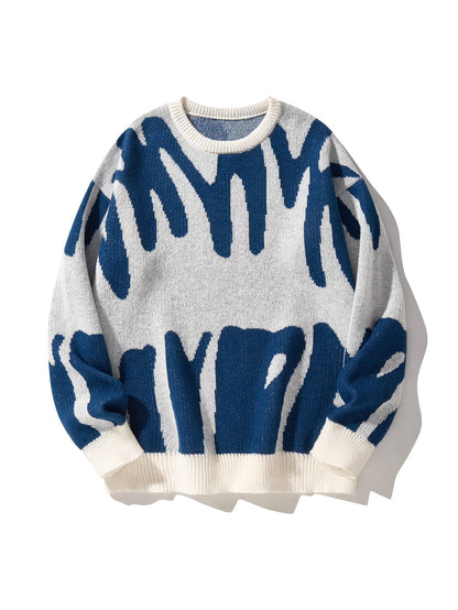 Manfinity Hypemode Men Graphic Pattern Sweater , Fall Winter, Long Sleeve Top