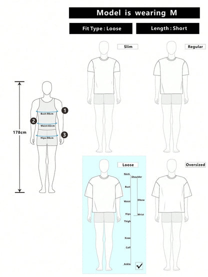 SWAVVY Men'S White Boxy Cropped T-Shirt, Summer, Couple Things