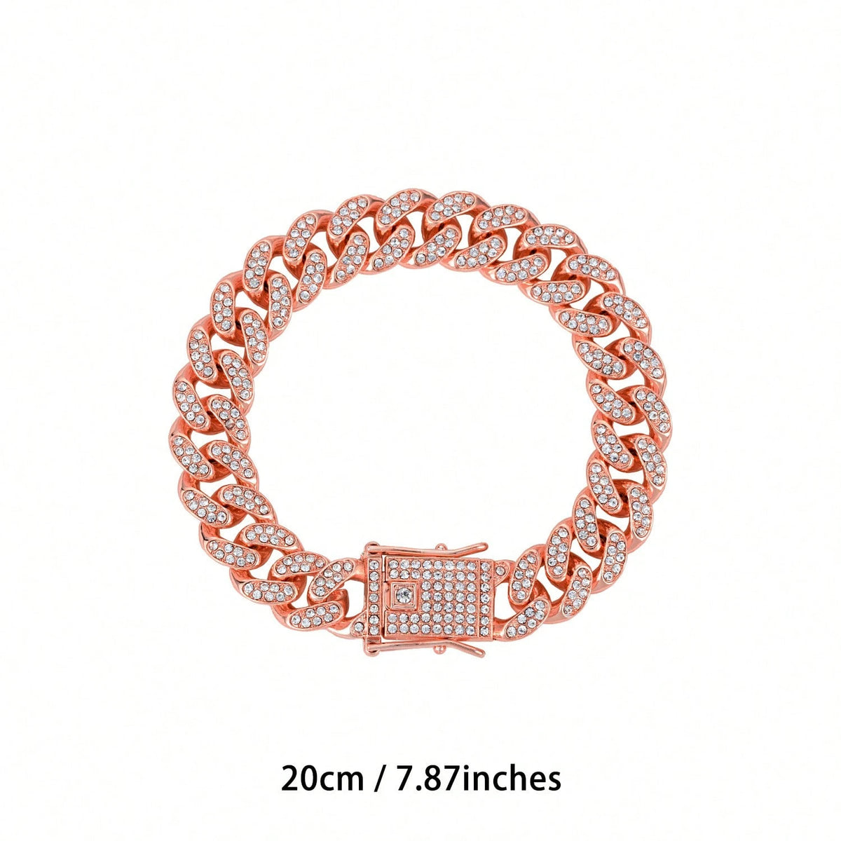 High Quality Geometric Cuban Link Necklace, Bling Hiphop Style Jewelry Gift