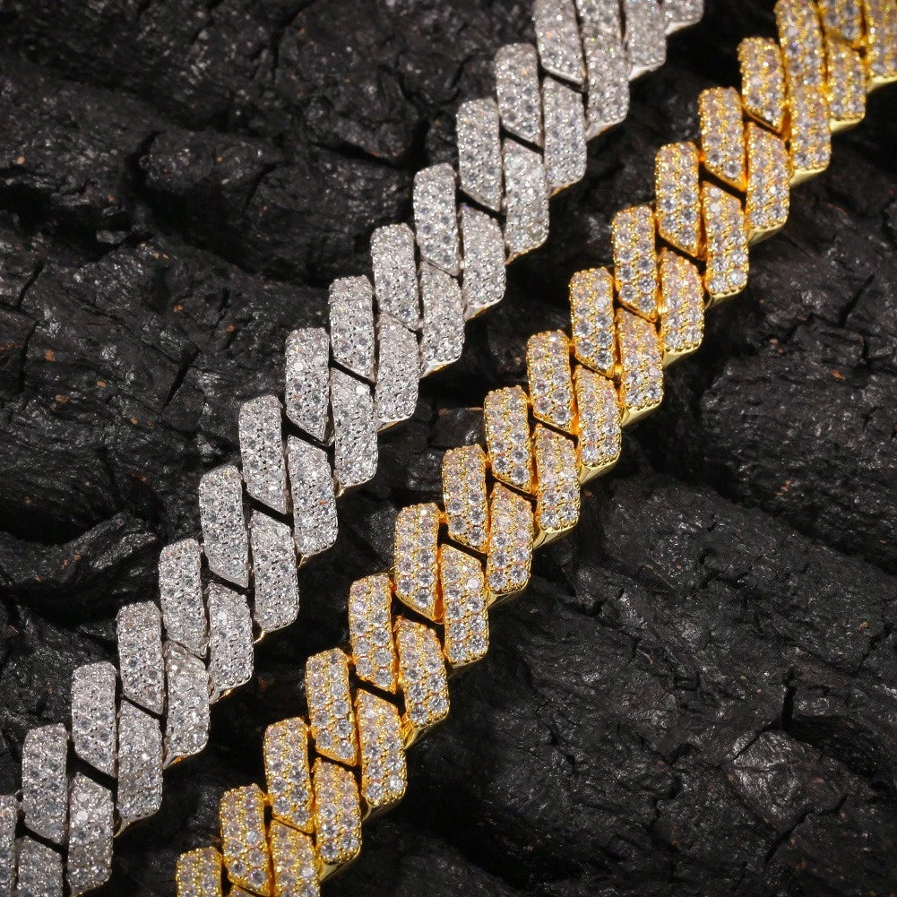 High Quality Geometric Cuban Link Necklace, Bling Hiphop Style Jewelry Gift