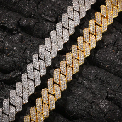 High Quality Geometric Cuban Link Necklace, Bling Hiphop Style Jewelry Gift