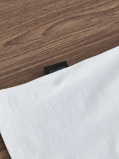 SWAVVY Men'S White Boxy Cropped T-Shirt, Summer, Couple Things