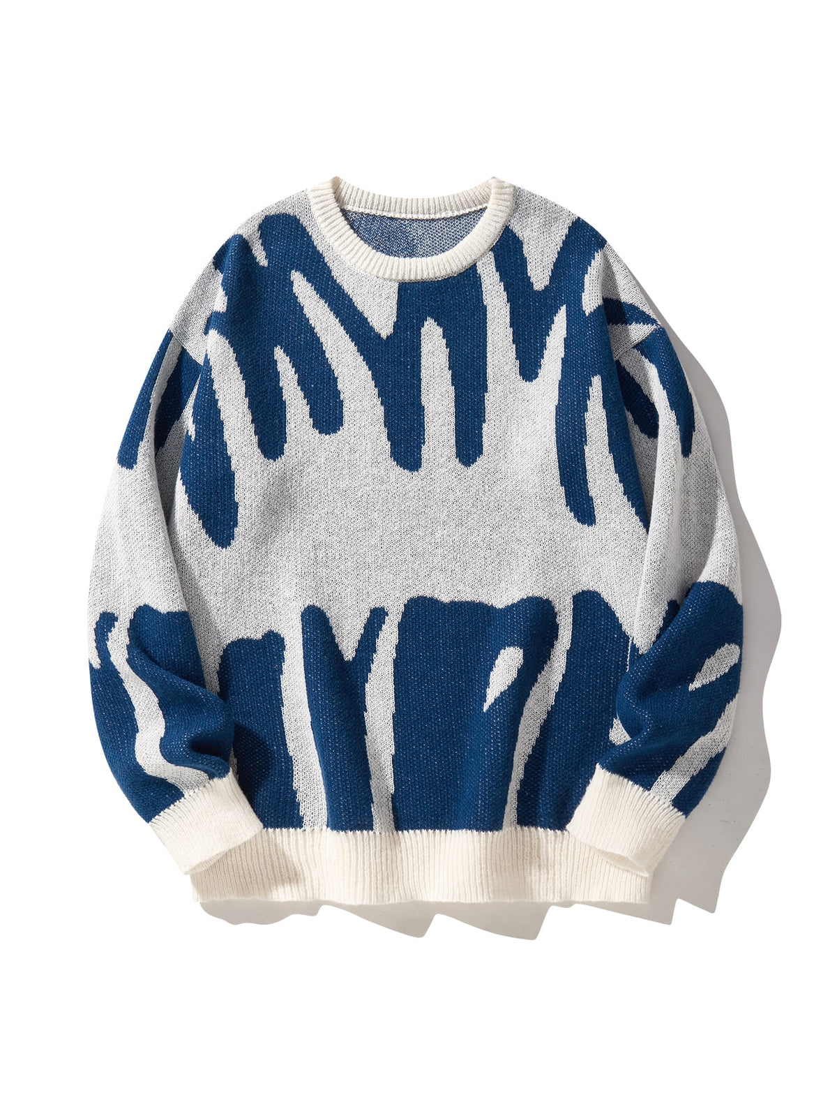 Manfinity Hypemode Men Graphic Pattern Sweater , Fall Winter, Long Sleeve Top